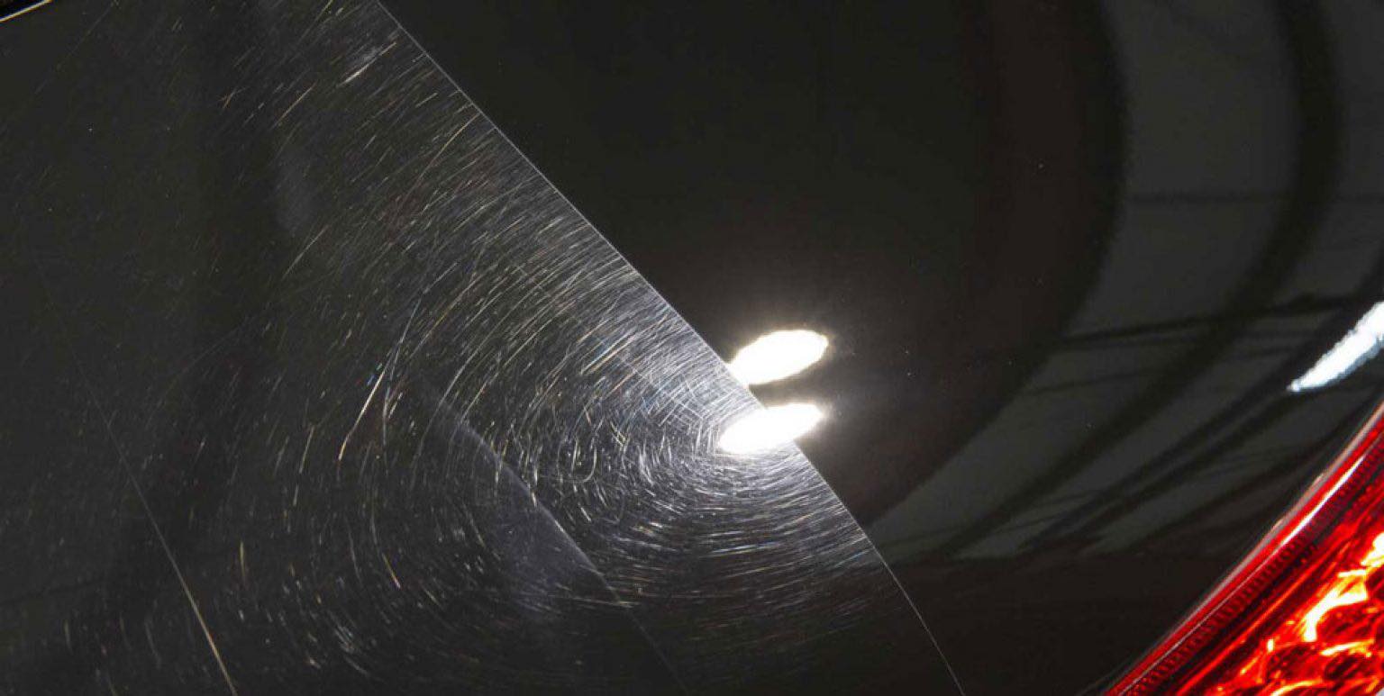 Car wash swirl marks